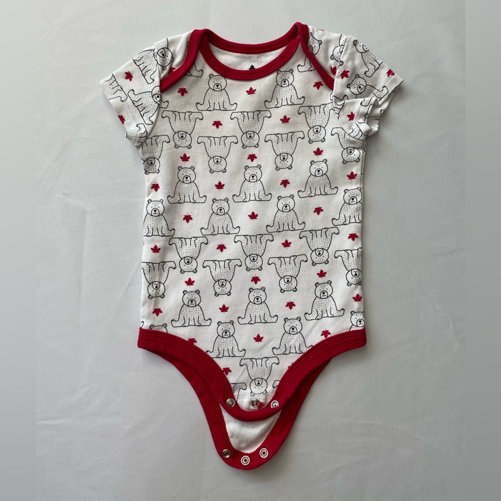 Canadiana Short Sleeve Baby Bodysuit size 6-9M